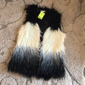 NWT furry vest